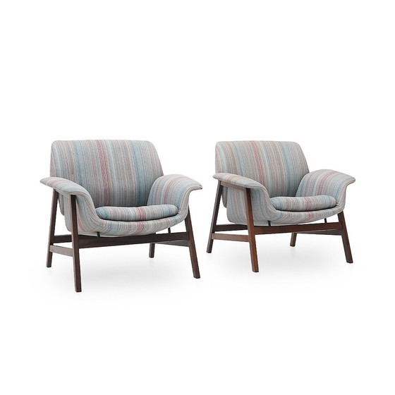 Image 1 of Pair of “849” armchairs by Gianfranco Frattini for Cassina, 1950s