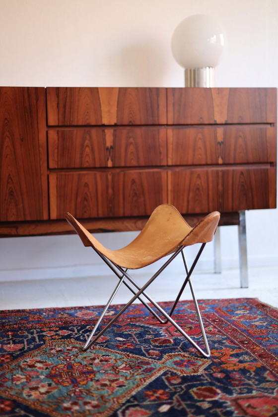 Sgabello/pouf Quero Pampa Mariposa – Sgabelli, Leather, Metal (photo 4 of 5)