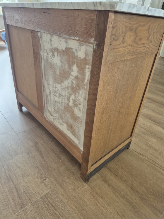 Image 1 of Art Deco cabinet with marble top - 1920s to 1930s