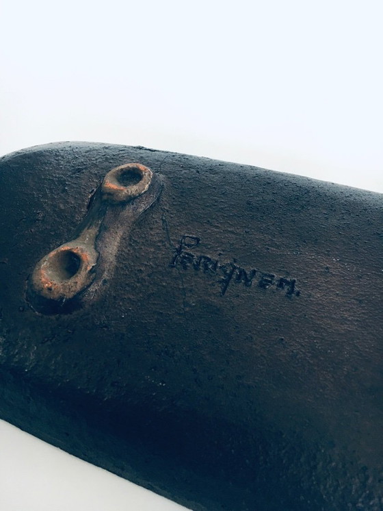 Image 1 of Plat XL en céramique d'atelier, conçu par Rogier Vandeweghe pour Perignem Studios, Belgique, années 1960