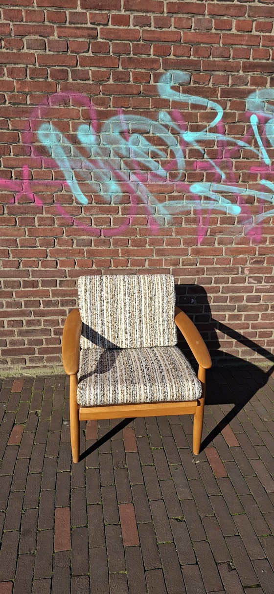 Image 1 of 2 dänische Sessel aus den 1970er Jahren mit Originalpolsterung