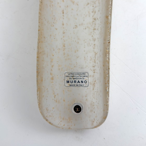 Image 1 of Coppia di applique moderne del XX secolo in vetro di Murano satinato e foglia d'oro