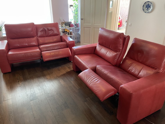 Image 1 of Divano Concept Plus con 2 posti e mezzo, colore rosso relax (Grand Classic)