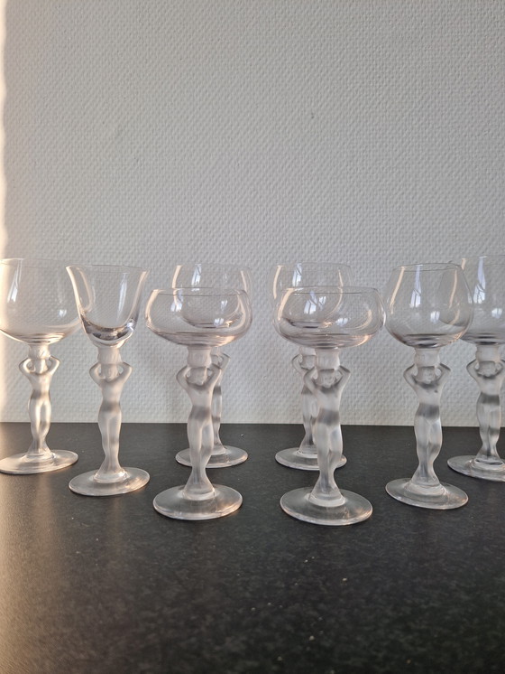 Image 1 of 8x Venus art déco de cristal de Bayel