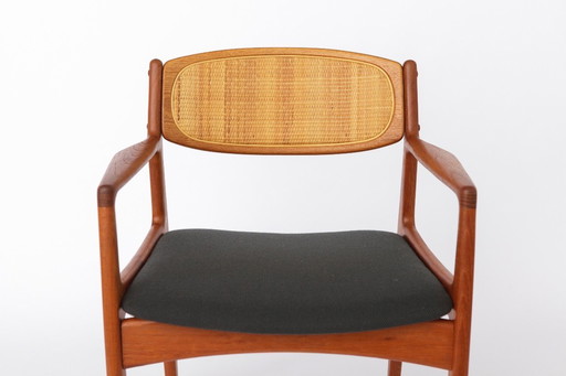 Dänischer Sessel aus Teakholz und Rattan von Ib Kofod-Larsen, 1960er Jahre, Modell 4325, Mid-Century Modern Sessel