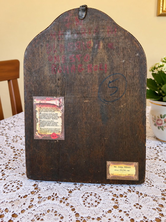 Custodio de Milagros: Icono Sagrado de San Juan de Rila – Objetos decorativos, Wood, Gold (photo 2 of 5)
