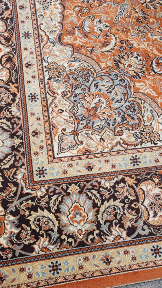 Image 1 of Vintage oosters vloerkleed met sprekende kleuren en motieven 342x249cm