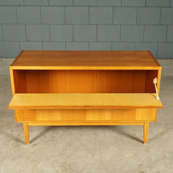 Image 1 of Vintage drop-door cabinet/sideboard – walnut – 1960s