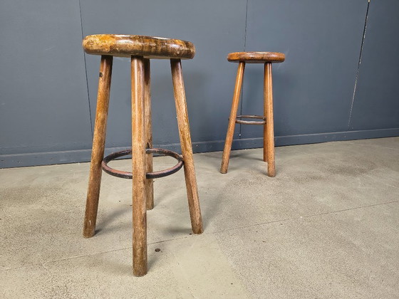 Image 1 of Sgabelli da bar brutalisti vintage, set di 14 - anni '60