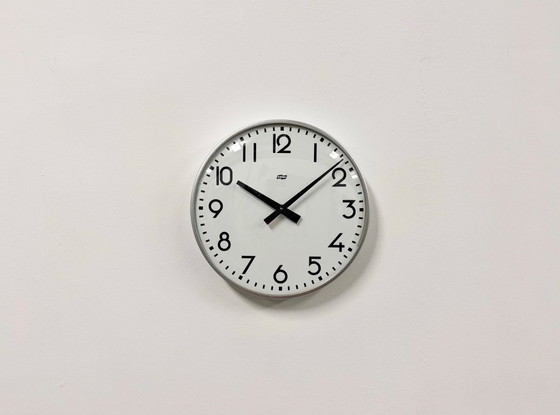 Image 1 of Reloj de pared antiguo de plata de ESMI, década de 1980.