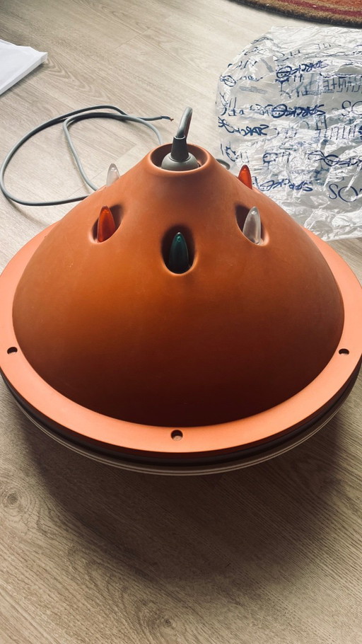 Flos Light Lite lamp (1x orange, 2x gray) vintage