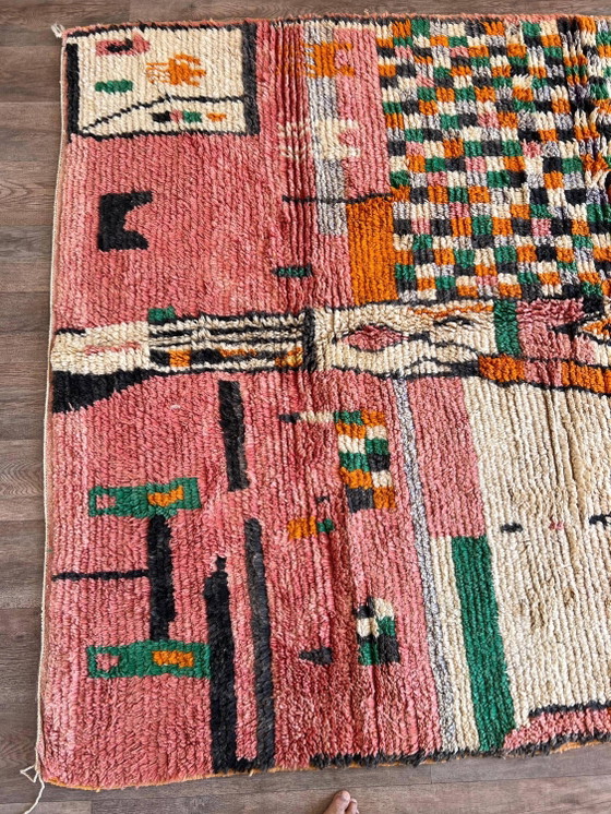 Tapis berbère en pure laine, fait main, 250x150 cm, fabriqué au Maroc. – Wool (photo 3 of 11)