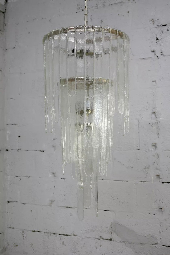 Lámpara de araña de Carlo Nason, fabricada por Mazzega, Murano. – Lámparas de araña, Crystal (photo 4 of 15)