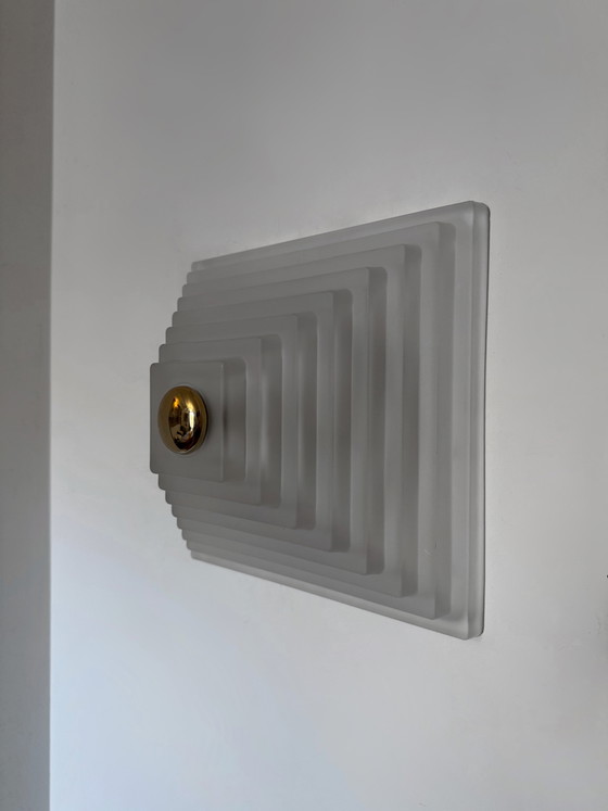 Image 1 of Limburg Pyramid Glass Ceiling Light, 1980s