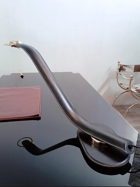 Image 1 of Lampe Cobra cuir par Traso Milano 1988
