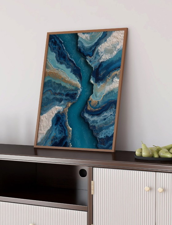 Image 1 of Acrylic Glass Artwork | 200x140 cm | Depthwave #9 (Ori, 1983)
