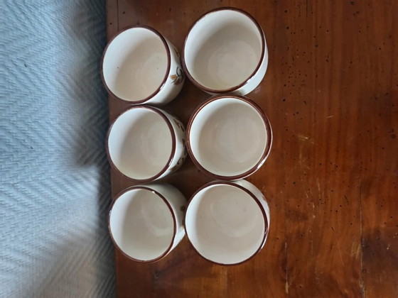 Image 1 of Servizio da tè asiatico vintage con fiori, anni '70