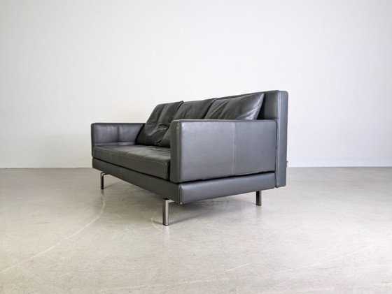 Image 1 of Original Brühl Amber Zweisitzer Sofa Couch Leder grau Design