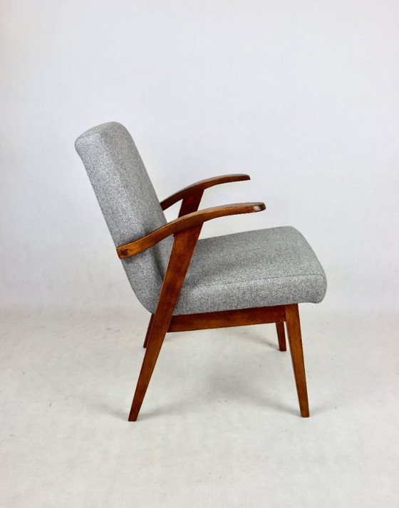 Image 1 of Hellgraue Sessel von Mieczyslaw Puchala, 1970er Jahre, 4 Exemplare