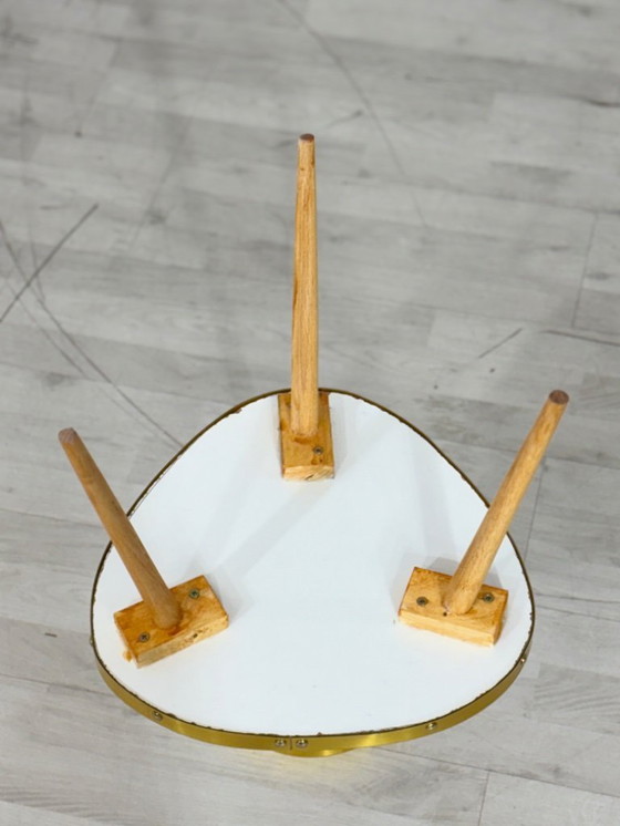 Image 1 of Niervormige tafel, plantenstandaard, bijzettafel en opbergmeubel in mid-century modern stijl