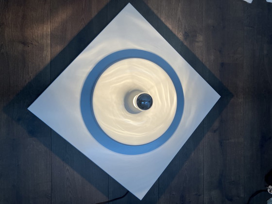 Image 1 of Vintage zeldzaam wit wandlamppaneel, Duitsland, jaren 80