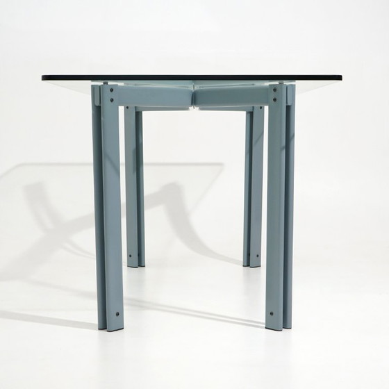 Image 1 of Table with rectangular glass top by Bruno Brunati and Carlo Zerbaro for Cidue, 1980s