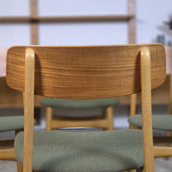 Image 1 of 6x Vintage jaren 60 Deense eetkamerstoel Scandinavisch retro