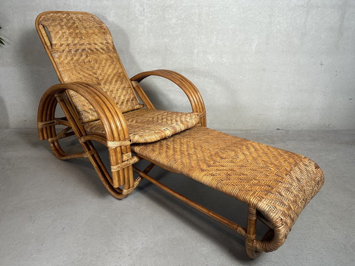 'Chaise longue' vintage - Ratán