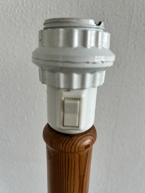 Image 1 of Lampada da terra GB Solbackens Svarveri in pino impiallacciato (anni '70)