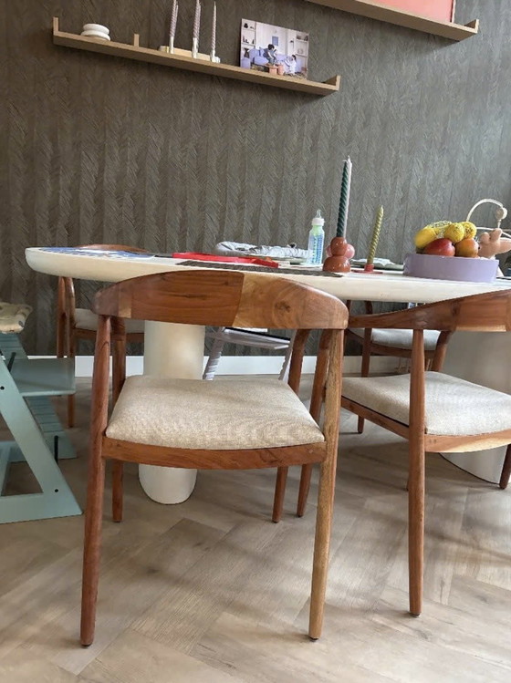 Image 1 of Tavolo da pranzo di design Pomax Piastro bianco


