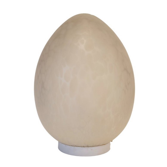 Image 1 of Tischlampe "Ei", Glas, La Verrerie de Vianne, Mitte des Jahrhunderts, 70er Jahre - Frankreich