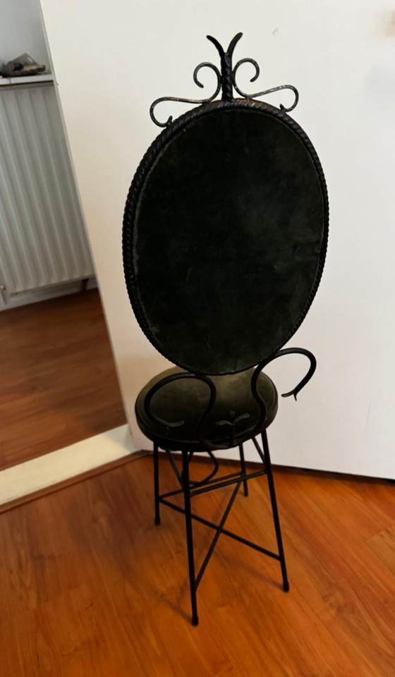 Image 1 of Chaise de boudoir en fer forgé