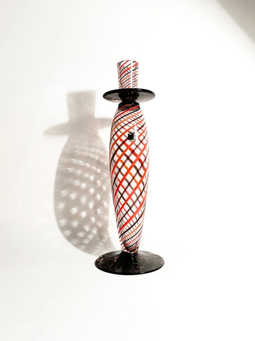 1999 Carlo Moretti Spiral Murano Glas Kerzenständer