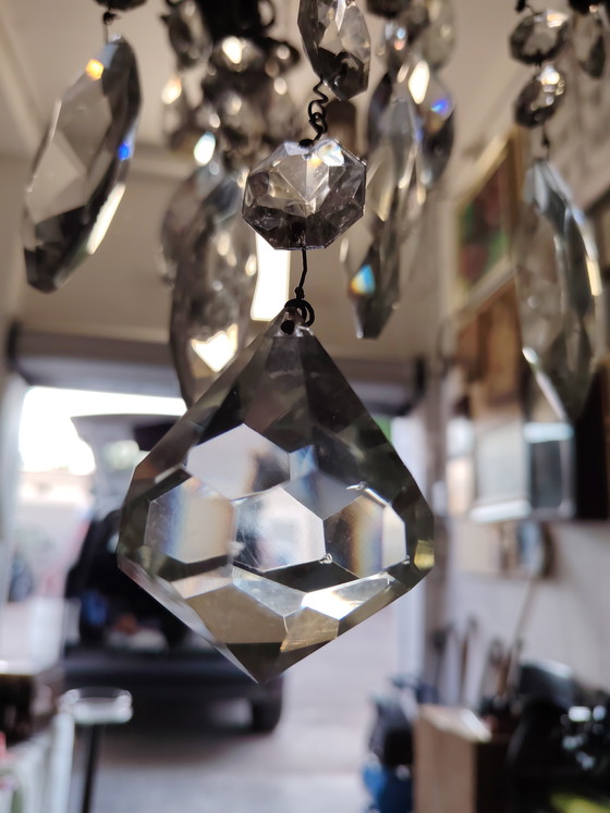 Image 1 of Kronleuchter aus Bronze und Glas aus Böhmen