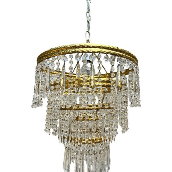 Image 1 of Crystal chandelier, Železnobrodské Sklo, Czechoslovakia, 1970s