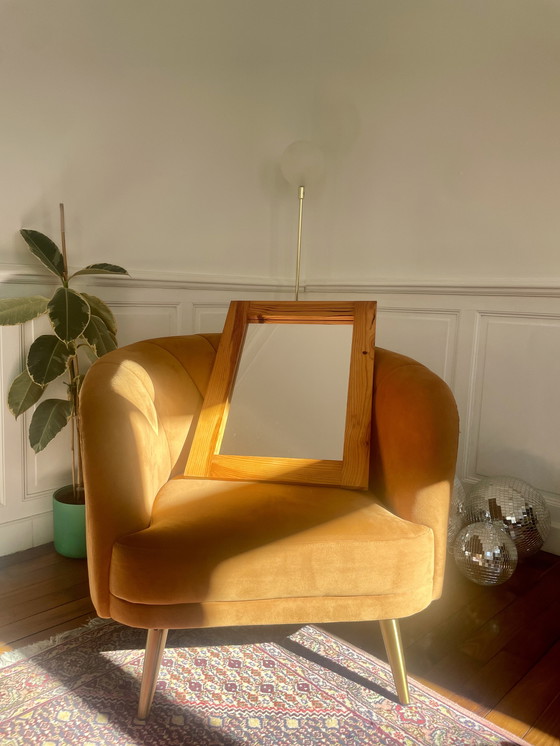 Image 1 of Miroir en pin massif style scandinave 