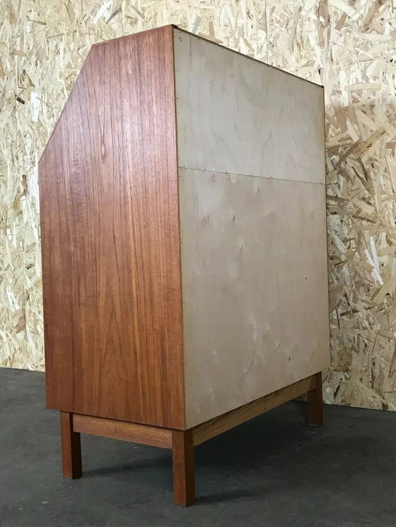 Image 1 of 60s 70s teak secretaire ladekast Deens Modern Bureauontwerp Denemarken 60s 70s