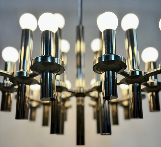 Image 1 of Lustre Gaetano Sciolari 24 Feux Design Italien 1970'S