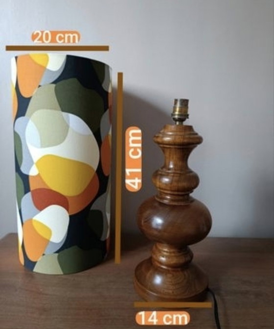 Image 1 of Vintage meubellamp, lampenkap uit de jaren zestig/midden van de vorige eeuw