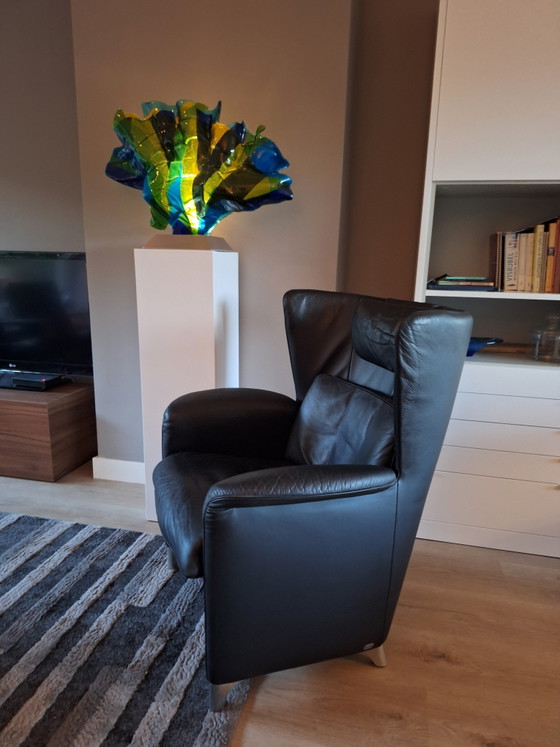 De Sede DS-23 Poltrone + Pouf, Pelle Nera, Nero (foto 6 di 10)