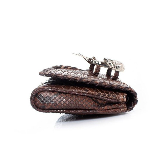 Image 1 of Maison Du Posh, braune Python-Clutch