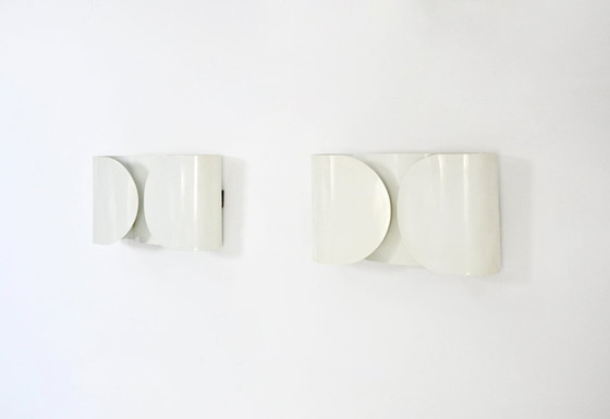 Image 1 of White Foglio Sconces by Tobia & Afra Scarpa for Flos, 1960s, Set of 2