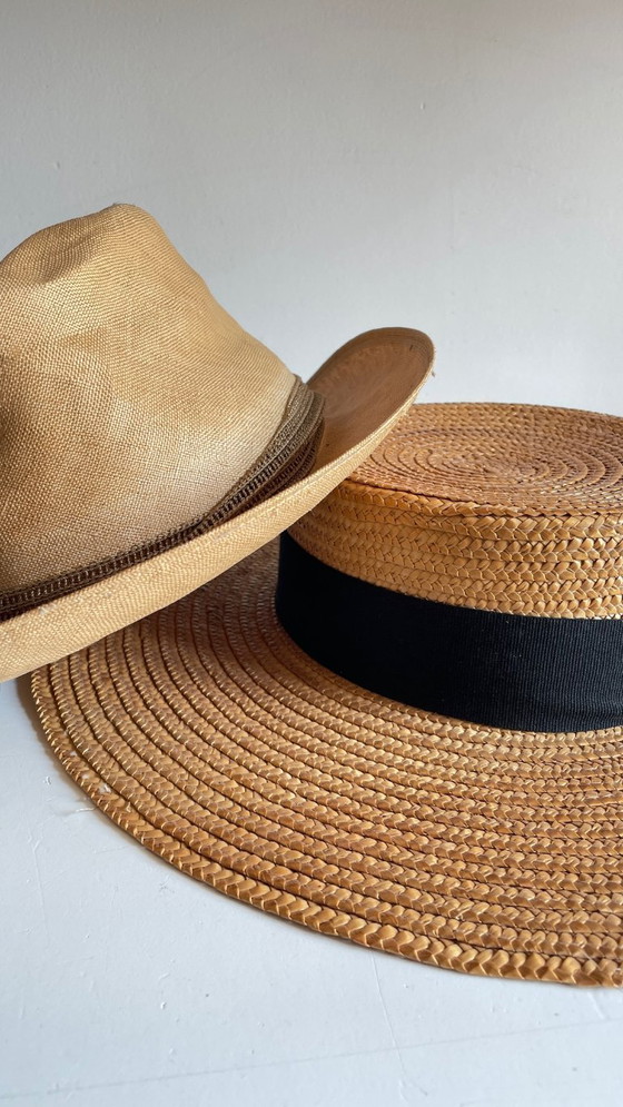Image 1 of Déco CHAPEAUX de Paille Vintage