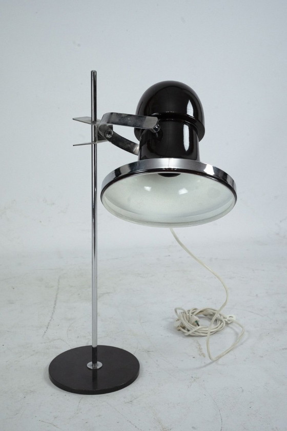 Vintage Italian Mid-Century Modern Adjustable Desk Lamp, 1960s, Table lamps, Chrome, Silver (photo 6 of 12)