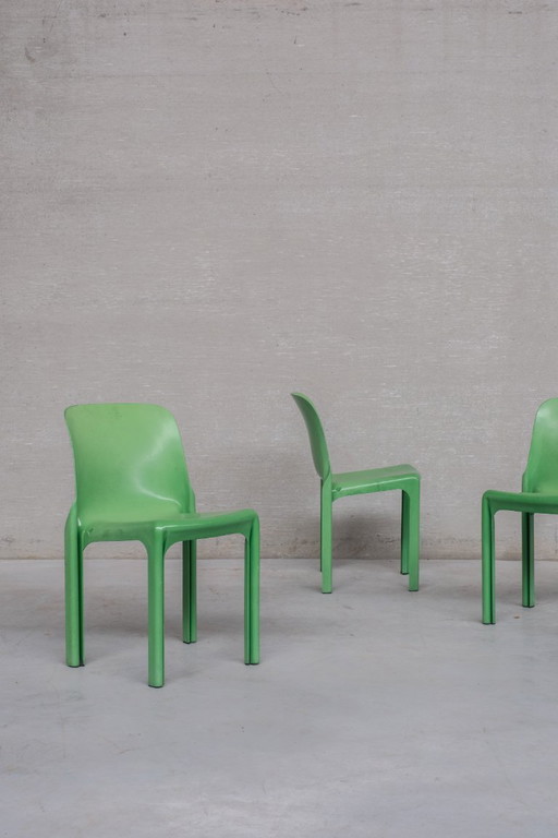 3x Selene-Stühle von Vico Magistretti für Artemide