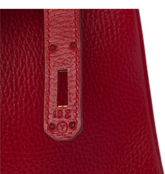 Image 1 of Sac HERMES Birkin 35 en Cuir Rouge - 103417