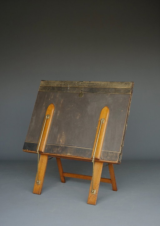Antique Oak Folio Stand from Bunyard of London, 1890s