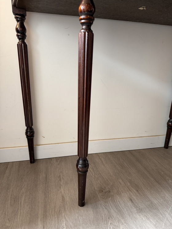 Image 1 of Mesa auxiliar de recibidor semicircular clásica