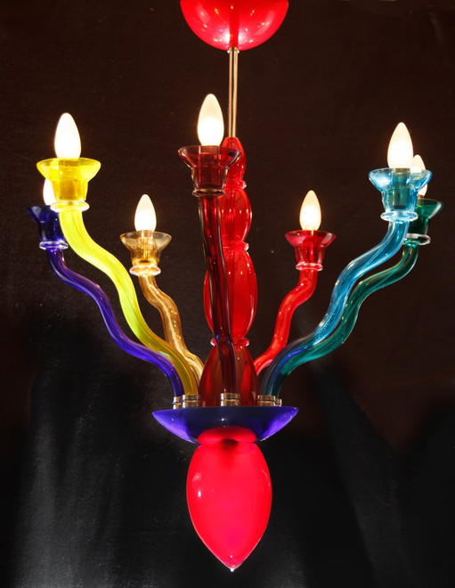 Lampadario Veart-Artemide Murano di Gismondi "Orni Halloween" stile Memphis modello Gaia - Venexiana