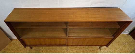 Image 1 of Vintage teak bookcase in mid-century retro style by Herbert E. Gibbs, 1960  Sleek • Stylish • Practical British design